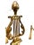 Hollywood Regency Vintage Brass Lyre Andirons – Neoclassical Hollywood Regency Fireplace Decor, Pair For Sale - Image 3 of 7