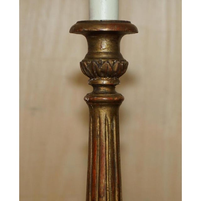 1900 Corinthian Pillar Desk Lamps Converted from Candelabras, Set of 2 For Sale - Image 6 of 17