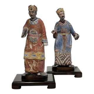 Pair of Late 18th Century Chinese Roof Figures For Sale