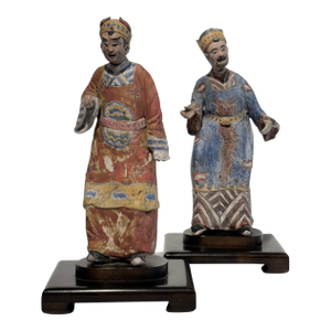 Pair of Late 18th Century Chinese Roof Figures