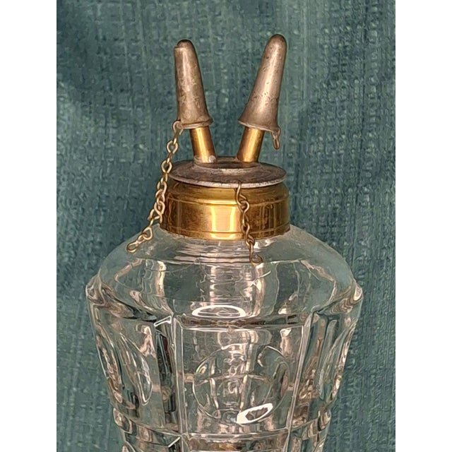 Antique 14" Tall Victorian Cut Glass Oil Lamp Fluid Burner Snuff Caps C1880 For Sale In Boston - Image 6 of 11