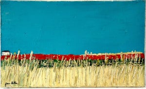 Jean Helleu, French Semi Abstract Expressionist Color Field Impasto Oil Painting Jean Helleu, c.1950's