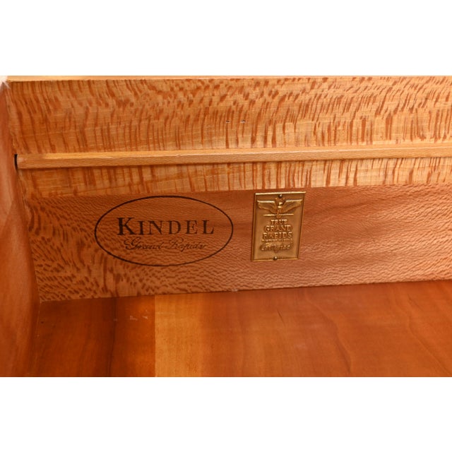 Pink Kindel Furniture French Provincial Louis XV Pink Lacquered Dresser, Newly Refinished For Sale - Image 8 of 12