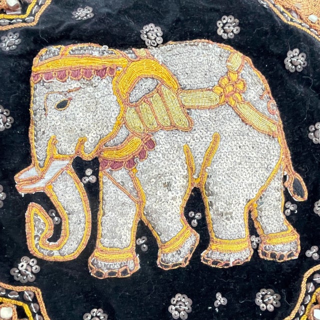 Glass Burmese Kalaga Elephant Pillows- a Pair For Sale - Image 7 of 10