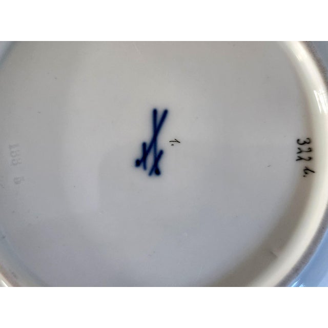 Set of two Meissen (Germany) hand-painted porcelain dessert plates with a Japanese-inspired Kakiemon style design. This...