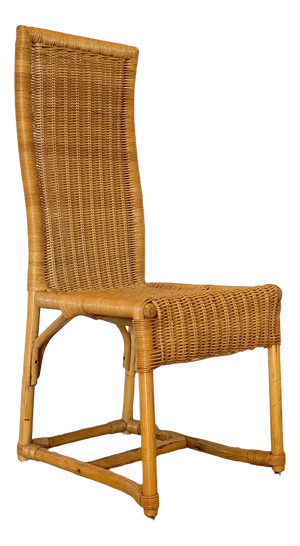 Wicker and Bamboo Chair, 1970s