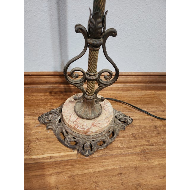 Antique Victorian Art Nouveau Period Floor Lamp For Sale - Image 10 of 11
