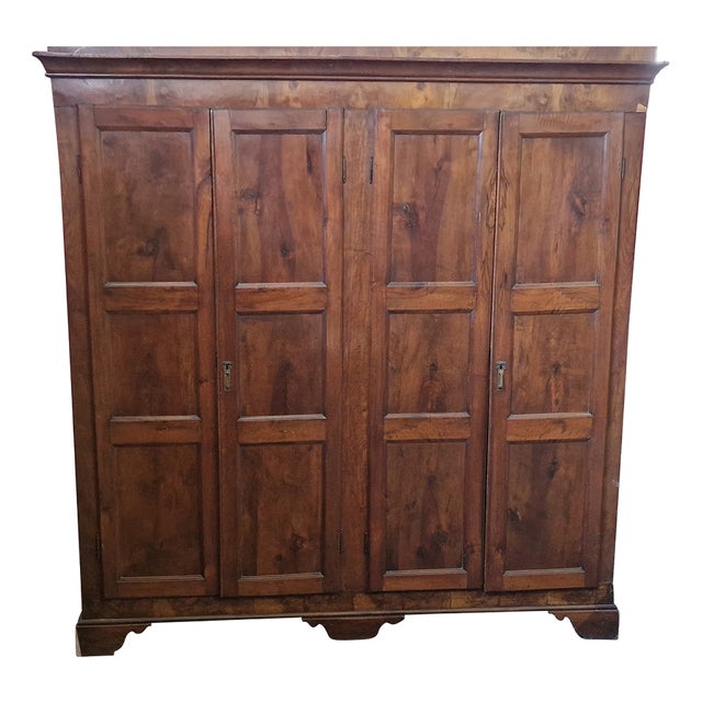Walnut Wardrobe, Italy, 18th Century For Sale