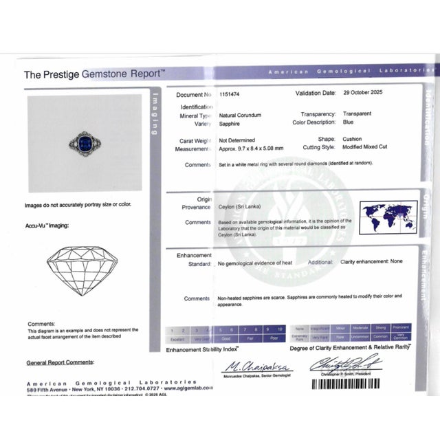 1930s 4.02 Carat No Heat Ceylon Sapphire in Platinum Art Deco Ring, Size 6 For Sale - Image 11 of 15