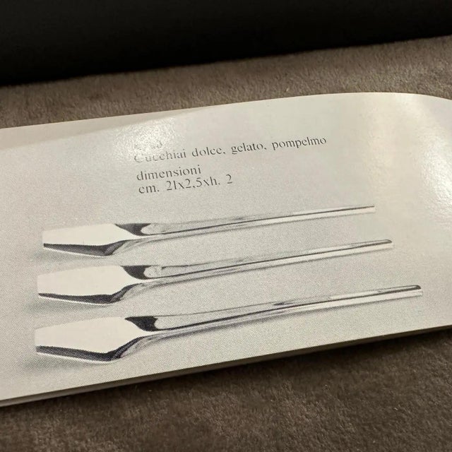 Silver 1990s Set of Two Minimalist Silverware Designed by Lino Sabattini For Sale - Image 8 of 10