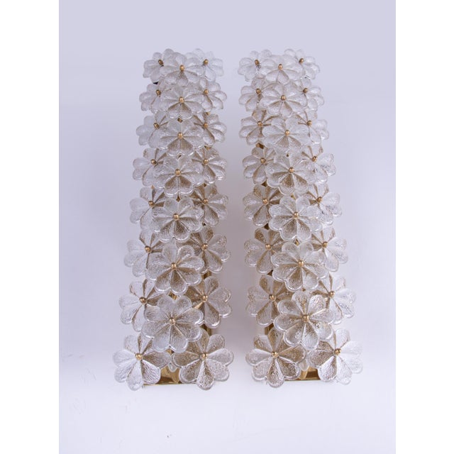1960s Vintage Wall Sconces in Crystal and Brass by Ernst Palme, Germany, 1960, Set of 2 For Sale - Image 5 of 18