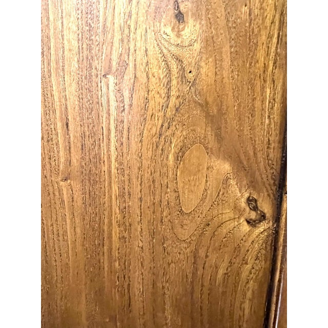 Pair of 1990's Ming Dynasty Style Elm Tapered Cabinets With Hand Carvings of Dragons For Sale - Image 11 of 11