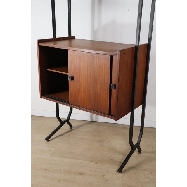 Vintage Modular Bookcase in Wood and Metal, Italy, 1960s For Sale - Image 15 of 18