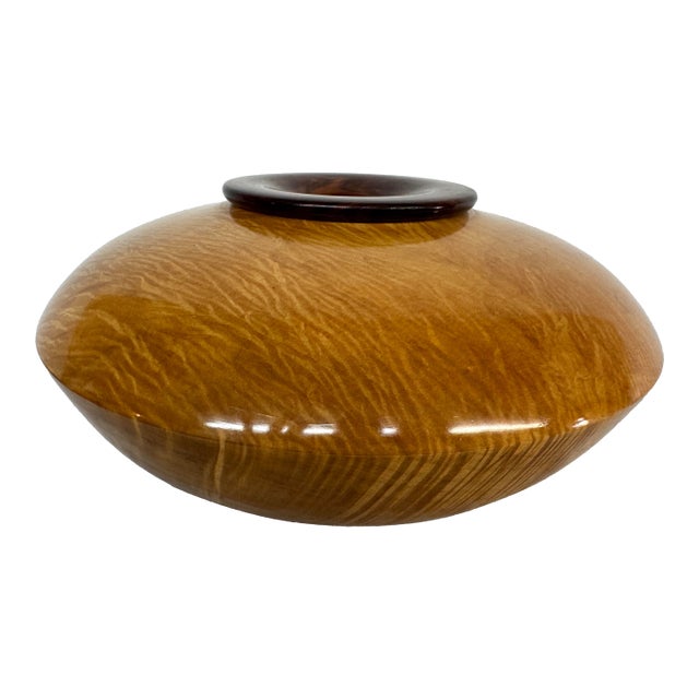 Todd Lewis Wooden Vessel, Signed For Sale