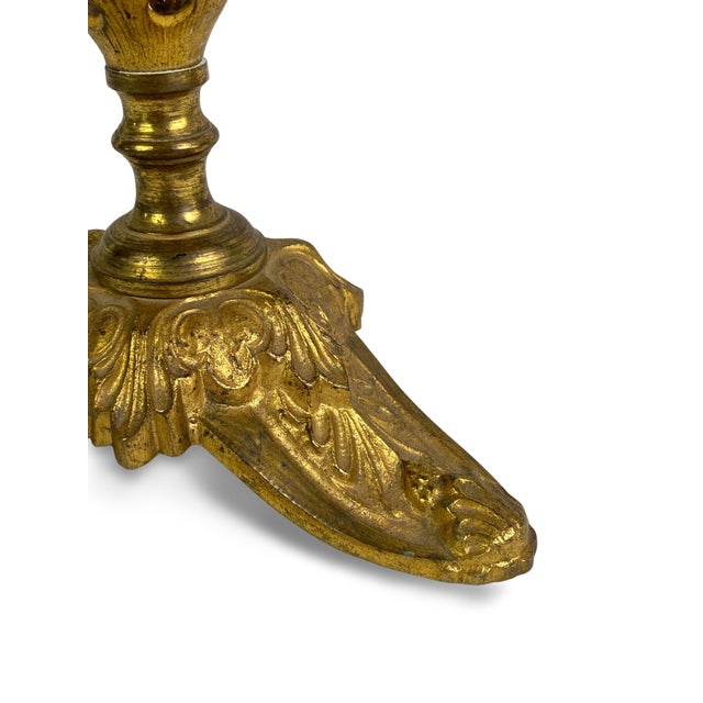 Church Candleholder in Gilt Bronze, 1800s For Sale - Image 4 of 18
