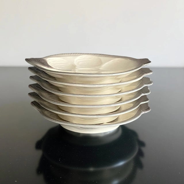 German Earthenware Fish Service from Wächtersbach, Set of 38 For Sale - Image 10 of 18