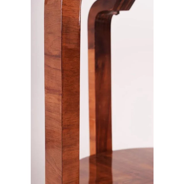 1930s Small Art Deco Table in Walnut, Czech, 1930s For Sale - Image 5 of 6