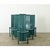 Vintage Italian Turquoise Leather Postmodern Dining Chairs - Set of Six For Sale - Image 4 of 12