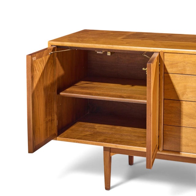 Wood Kipp Stewart for Drexel Declaration Mid Century Walnut Credenza For Sale - Image 7 of 12