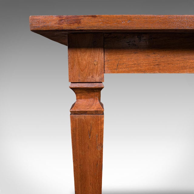 Antique Four Seater Dining Table, English Walnut, Kitchen Diner, Edwardian, 1910 For Sale - Image 10 of 12