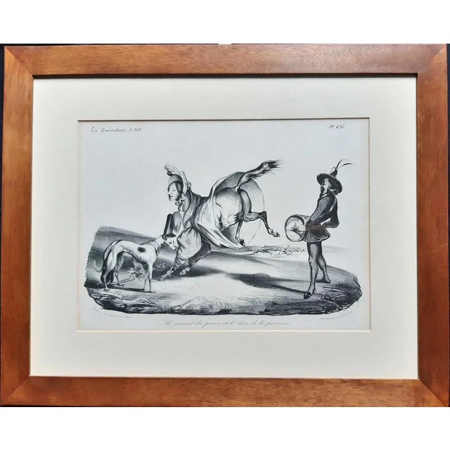 La Jument du Prince et le chien de la Princesse is an original lithograph realized by Frenc artist Honoré Daumier in 1832,...
