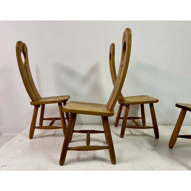 Oak Dining Chairs by De Puydt, 1960s, Set of 4 For Sale - Image 13 of 18