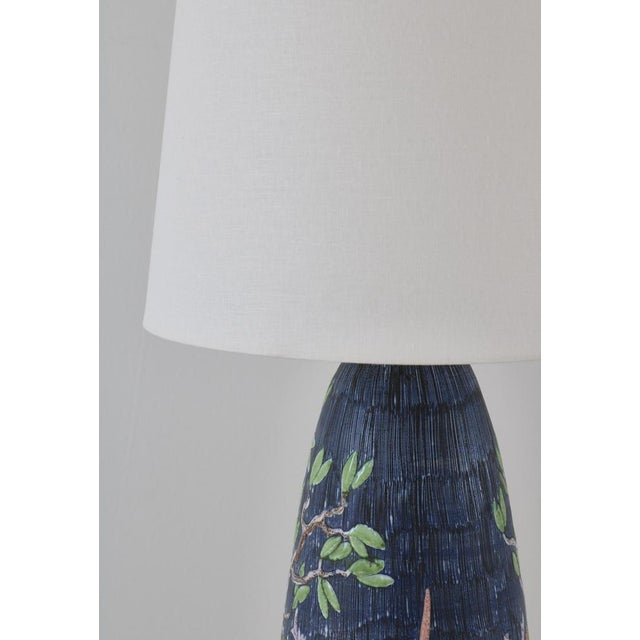 Large Scandinavian Modern Ceramic Table Lamp attributed to Ulla Winblad, Sweden, 1960s For Sale - Image 11 of 17