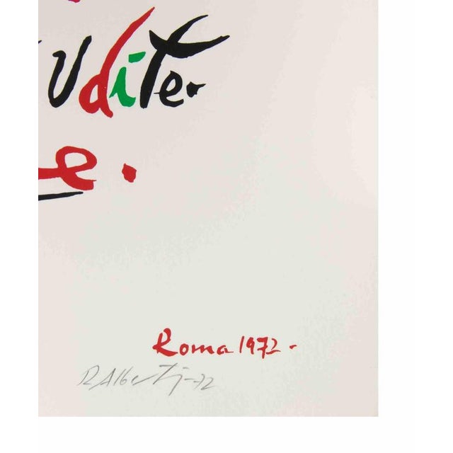 Modern Rafael Alberti, The Lyricism of Alphabet, 1972, Lithograph For Sale - Image 3 of 4