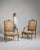 Brown Pair of Louis XV Giltwood Armchairs with Tapestry Upholstery, Rococo Style, France, 19th Century For Sale - Image 8 of 12