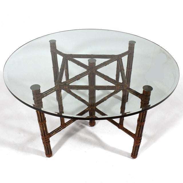 McGuire John McGuire BA-13 Bamboo Dining Table For Sale - Image 4 of 9