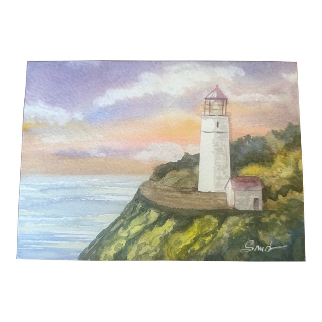 “Guiding Light” Original Watercolor Painting by Nancy Smith For Sale