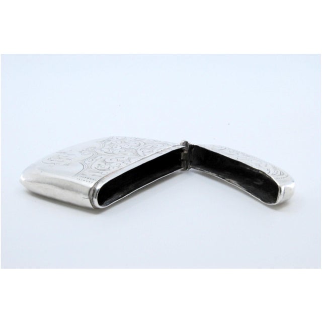 Silver Matchbox with Reliefs and Ring For Sale - Image 5 of 10