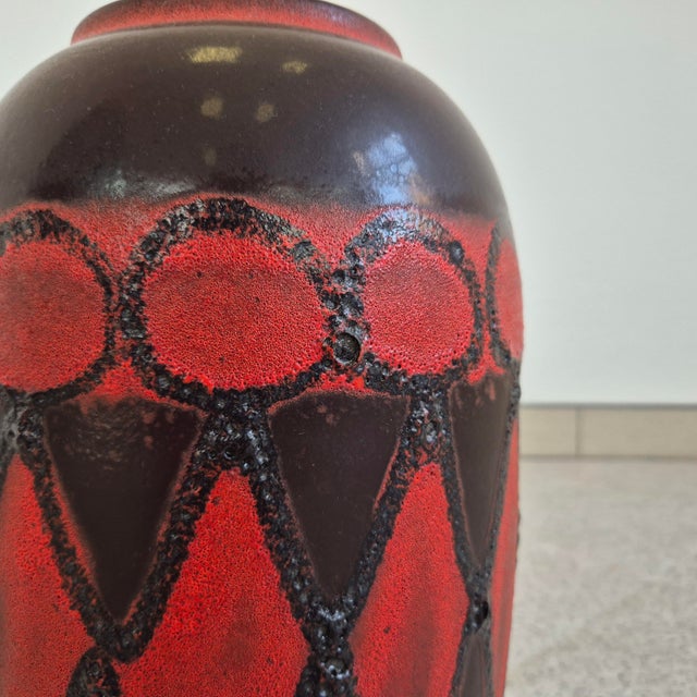 Ceramic Mid-Century Ceramic Floor Vase from Scheurich, Germany, 1960s For Sale - Image 7 of 9