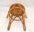 Vintage Bohemian Blonde Bamboo and Rattan Stool For Sale - Image 10 of 13