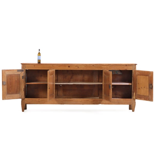 Traditional Unusual Belgian Pine and Oak Sideboard, Late 19th C. For Sale - Image 3 of 7