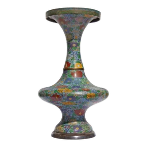 Palace Size Asian Cloisonné Floor Vase