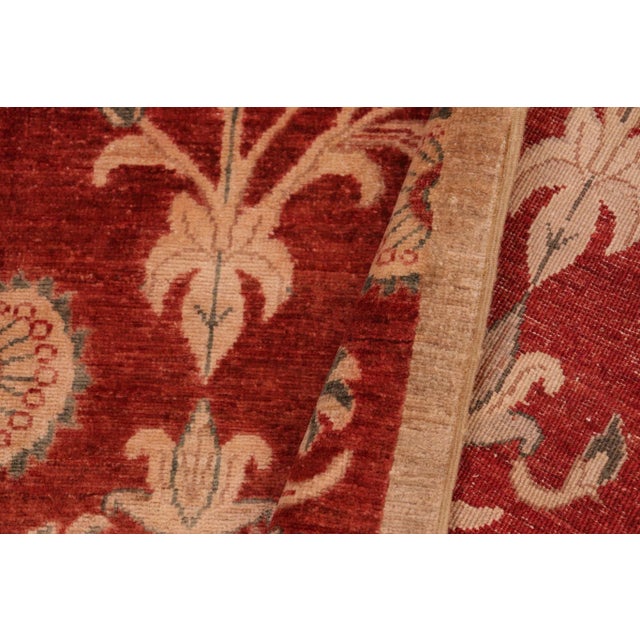 Brown Oriental Ziegler Rust Brown Hand-Knotted Wool Rug - 6'3'' X 9'4'' For Sale - Image 8 of 8