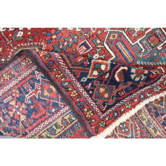 Early 20th Century Antique Persian Karaja Heriz Rug For Sale - Image 4 of 11