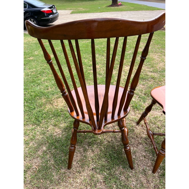 Set of 2 Heywood Wakefield, Duxbury Windsor Side Chair, Solid Maple, Cinnamon Finish~1950’s For Sale - Image 14 of 18