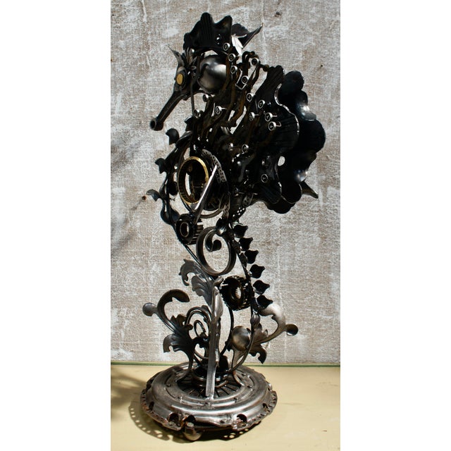 Simon Smith, Custom Steampunk Seahorse Sculpture, 1950, Mixed Media For Sale - Image 6 of 12