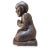 Burmese Monk Carved Wood Sculpture, Early 1900s For Sale - Image 5 of 8