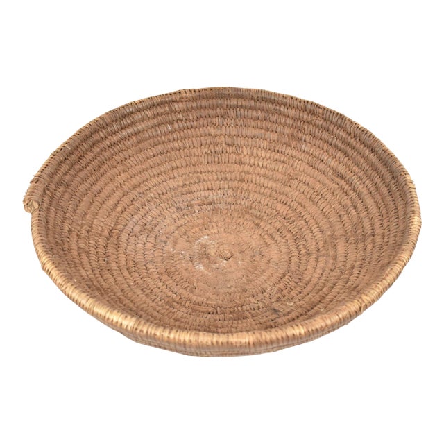 Early 20th Century Tightly Woven Coil Basket Rwanda For Sale