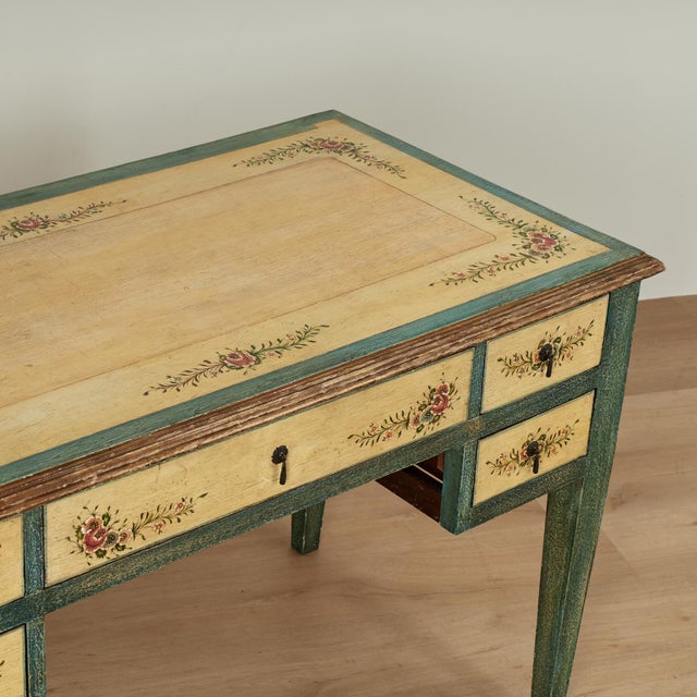 Vintage Italian Painted Desk For Sale - Image 9 of 14