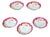 Antique Victorian Fine Porcelain Scalloped Edge Painted Floral Berry - Set of Five Bowls For Sale - Image 9 of 9