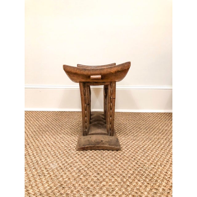 1950s 1950s Vintage Wood Carved Ashanti Stool For Sale - Image 5 of 7