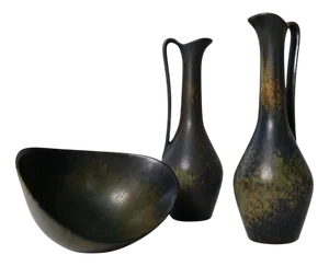 Vintage Ceramic Vessels by Gunnar Nylund for Rörstrand, 1950s, Set of 3