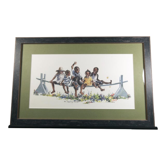 1980s 'The Joggling Board' Limited Edition Watercolor Print Signed by Virginia Fouché Bolton For Sale