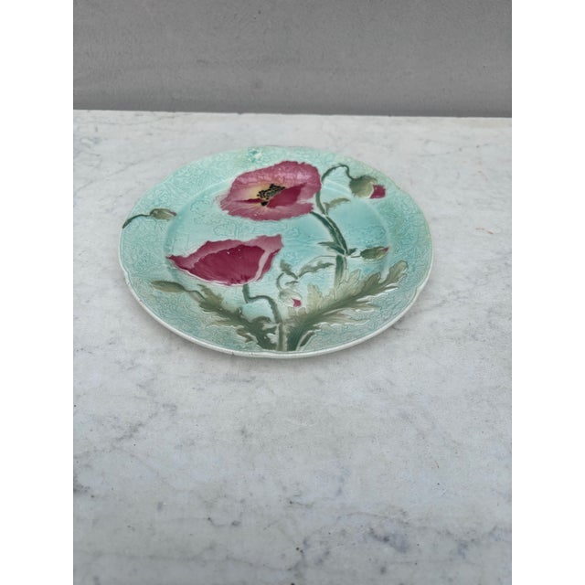 Majolica pears plate Keller & Guerin Saint clement circa 1900.