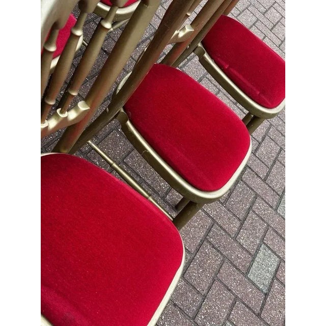 Louis Style Upholstered Gilt Wood Dining Chairs, Set of 12 For Sale - Image 10 of 13