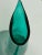 1950s Pitcher: 1950s Vintage Teal / Emerald Crackle Glass Mid-Century Tall Pitcher For Sale - Image 5 of 8